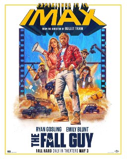 🖼 IMAX-постер «Каскадеров» с Райаном Гослингом и Эмили Блант в ретро-стиле.