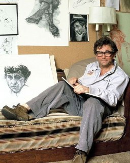 🔁🖼 Питер Фальк (он же "лейтенант Коломбо") в своей художественной студии, 1984 г. Histo…