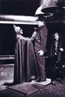 🖼 Майкл Китон, Джек Николсон и Тим Бертон на съемках «Бэтмена».